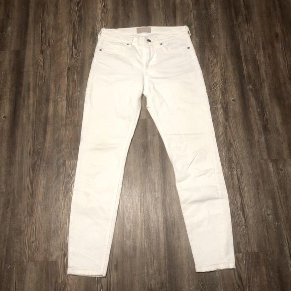 Everlane Jeans Women's 27 White Regular Fit Straight Leg Mid Rise Denim - Picture 1 of 5